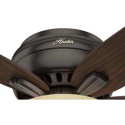 42" Bronze Low Profile Ceiling Fan with LED Light and Remote