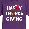 Men's - Peanuts - Happy Thanksgiving Icons Short Sleeve Graphic T-Shirt - 2 of 4