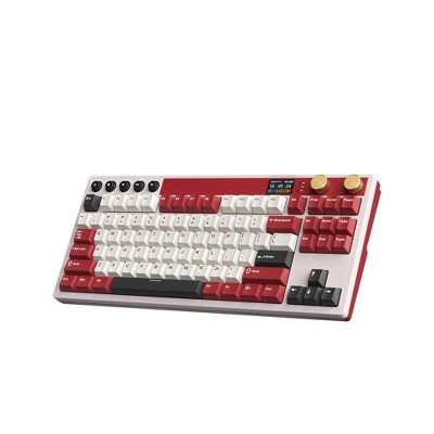 Evo Bytes Red Wireless Gaming Keyboard With Screen