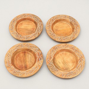 ChicFurnit Dining Plates Wood Plate Decorative Dinner Plate Dinnerware Wood Tableware for Home Kitchen and Party Use, Brown, 13"*13"*1" - 1 of 4