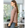 Allegra K Women's Point Collar Long Button Sleeve Button Down Floral Shirt - 4 of 4