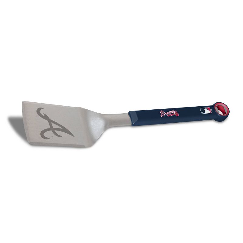 MLB Atlanta Braves Stainless Steel BBQ Spatula with Bottle Opener, 2 of 5