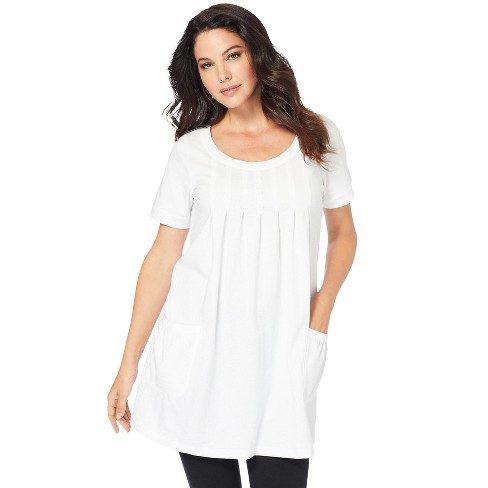 Roaman's Women's Plus Size Two-pocket Soft Knit Tunic : Target