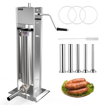 ROVSUN 15LBS/7L Manual Sausage Stuffer with Two Speed & 5 Stuffing Tubes for Commercial and Home