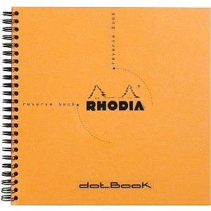Rhodia Reverse Book & Dot Book - Dot grid 80 sheets - 8 1/4 x 8 1/4 - Orange cover - 1 of 4