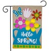 Spring Watering Can Burlap Garden Flag Floral 18" x 12.5" Briarwood Lane - 2 of 4