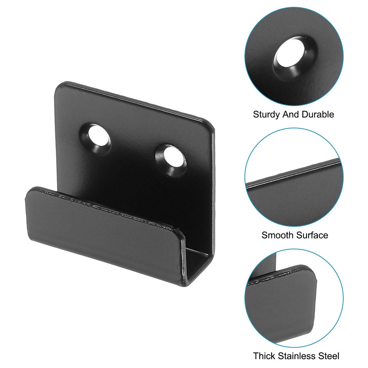 Unique Bargains Stainless Steel Mirrors Picture Display Wall Mounting Support Brackets 6 Pcs - thumbnail 3