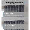 HLC.ME Emily Faux Linen Semi Sheer Light Filtering Back Tab Pocket Lightweight Window Curtains Drapery, 2 Panels - 2 of 4