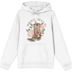 Vintage Country Stay Wild Adult Long Sleeve Hoodie - 1 of 3