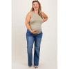 Pinkblush Blue Raw Cut Hem Flare Leg Maternity Leg Jeans - 2 of 4