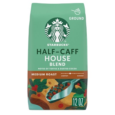 Starbucks Half Caff House Blend Medium Roast Ground Coffee -12oz
