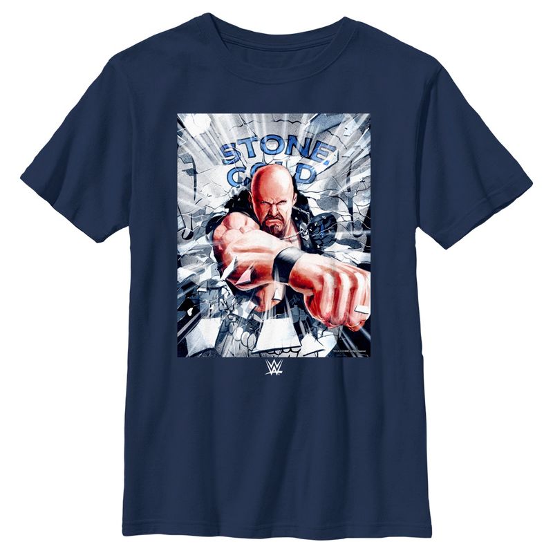 Boy's WWE Stone Cold Steve Austin Poster T-Shirt, 1 of 5