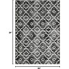 Washable Area Rugs for Living Room Bedroom Decor Modern Trellis Carpet Non Skip Floor Mats Distressed Large Rug for Dining Room Office - 2 of 4