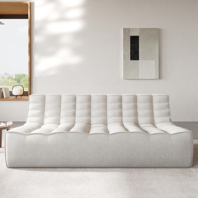 Lazy Floor Sofa Couch,82.68" Bean Bag Chair,Fireside Chair,3 Seater Couch, Corner Relax Sofa Couch for Apartment,No Assembly Needed