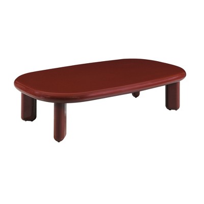 24" High Gloss Coffee Table with Metal Base and Contemporary Design for Living Room or Modern Interiors