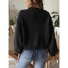 Women's Fall Winter Casual Long Sleeve Open Front Cable Knit Sweater Cardigans Hand Crocheted Outerwear Coats Shirt Top Jacket - 4 of 4