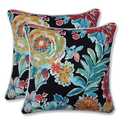 16.5" 2pk Colsen Noir Throw Pillows Black - Pillow Perfect