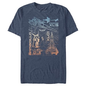 Men's Lightyear XL-01 Spaceship Blueprints T-Shirt - 1 of 4