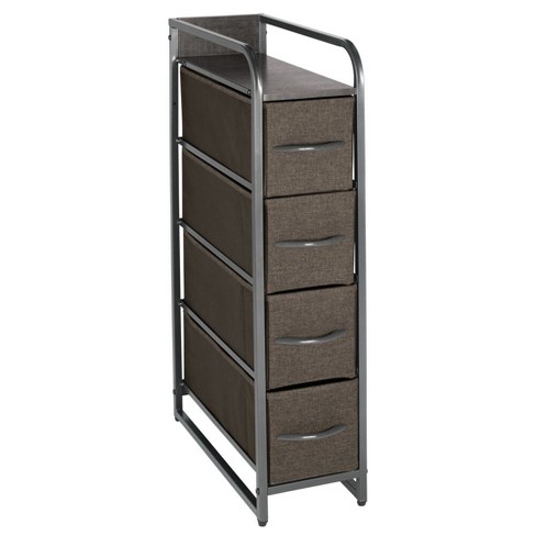 Mdesign Vertical Dresser Storage Tower With 4 Drawers Charcoal