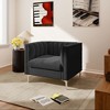 32 in. Wide Mid-Century Channel Tufted Velvet Accent Sofa Chair - Morden Fort - 3 of 4