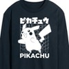 Men's - Pokémon - Pikachu Kanji Long Sleeve Graphic T-Shirt - 2 of 4