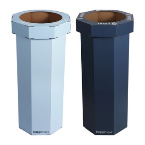 happimess Fleur 25-Gallon Traditional Classic Disposable Corrugated Cardboard Event Trash Can and Recycling Bin - 1 of 4