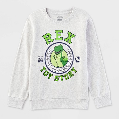 Kids' Toy Story Rex Pullover Crewneck Sweatshirt - Oatmeal