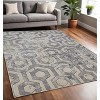 HomeRoots 5' X 8' Gray Taupe And Silver Abstract Area Rug - 2 of 4