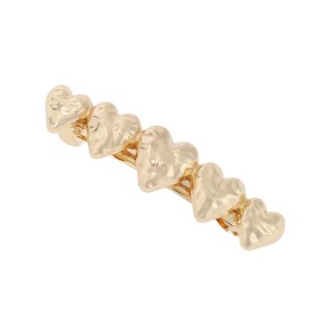 Unique Bargains Elegant Heart Hair Clips Gold Tone 1 Pc - 1 of 4