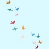 Men's Design By Humans Flying Paper Cranes Birds By Magnussons T-Shirt - 2 of 3