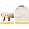 Anybear 5PC Yellow-Beige Wicker Rattan Table and Chairs Set with Ottoman Patio Bistro Set - 3 of 4