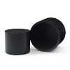 Black Round Coffee Table Set of 2, MDF Nesting Coffee Tables with Veneer. - 2 of 4