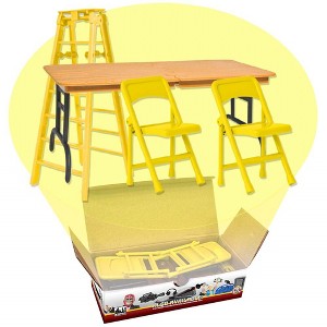 Ultimate Ladder, Table & Chairs Yellow Playset for WWE & AEW Wrestling Action Figures - 1 of 3