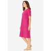 Woman Within Plus Size Perfect Short-Sleeve Crewneck Tee Dress - 4 of 4