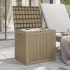 vidaXL Patio Storage Box Light Brown 21.9 in.x16.9 in.x20.9 in. Polypropylene - 3 of 4