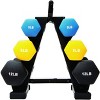 Gulches Colored Neoprene Dumbbell Set with Rack, Multiple Weight Options - 2 of 3
