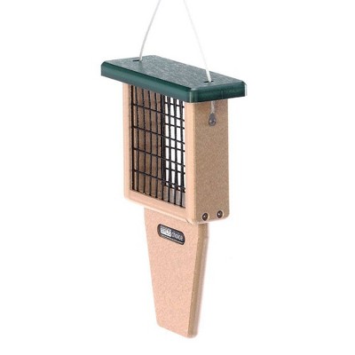 Taupe and Brown Recycled Plastic Hanging Suet Bird Feeder