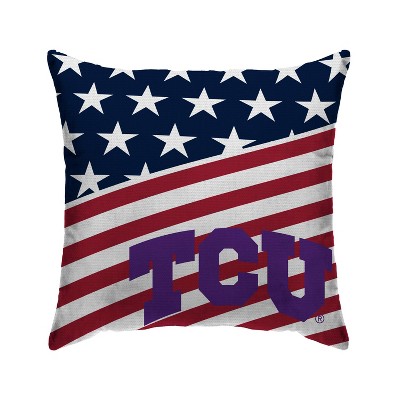 NCAA TCU Horned Frogs Americana Decorative Throw Pillow