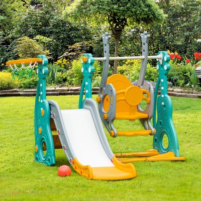 Details about   2 in 1 Kids Slide Toddler Play Climber Backyard Playset Garden Indoor Toy Gift 