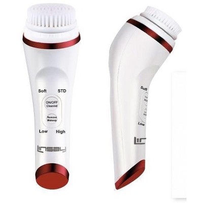 LINSAY Ultrasonic Facial & Body cleansing Brush with Temperature control for deepest pores cleaning