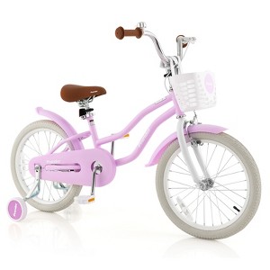 Infans 18" Kids Bike Toddler Bicycle w/Training Wheel Kickstand for 4-8 Years Purple - 1 of 4