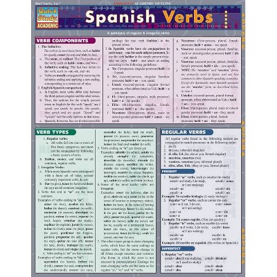 Spanish Verbs - (Quickstudy: Academic) by  William Bengtson (Poster)