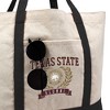 Texas State University Bobcats Alumni Seal Canvas Tote Bag With External Pocket, Reusable Shoulder Bag for Shopping, School, Beach - 2 of 4