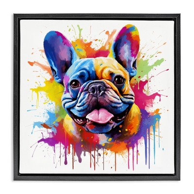 Stupell Industries French Bulldog Modern Splash, 25" x 25"