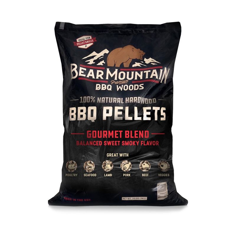 Bear Mountain FK99 Premium All Natural Low Moisture Hardwood Smoky Gourmet Blend BBQ Smoker Pellets for Outdoor Grilling, 20 Pound Bag (4 Pack), 3 of 8