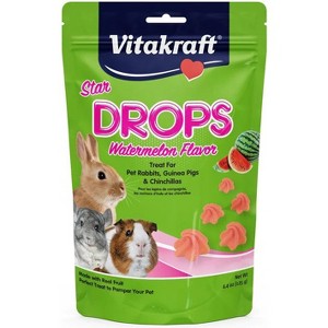 Vitakraft Star Drops Treat for Rabbits, Guinea Pigs & Chinchillas - Watermelon Flavor - 1 of 3