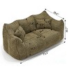 Large Bean Bag Sofa, Soft Recliner Chair with High-Resilience Foam Core, Fits Two People, Perfect for Gaming, Reading & Watching TV-Cuddlewood - 4 of 4