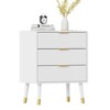 3 Drawer Dresser With Storage, 28.5"23.6"15.4" Chest of Drawers With Metal Handles - 3 of 4
