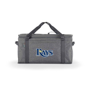 MLB Tampa Bay Rays 64 Can Collapsible Cooler - Heathered Gray - 1 of 4