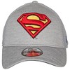 Adult Superman Symbol Grey Shadow Tech New Era 39Thirty Fitted Hat - 2 of 4